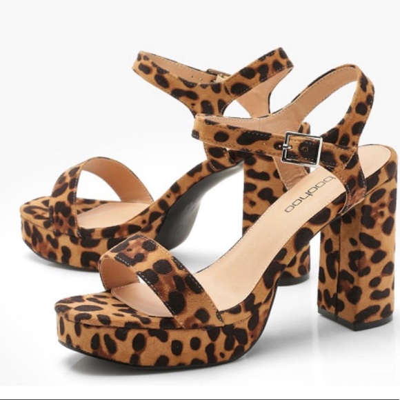 wide fit leopard heels